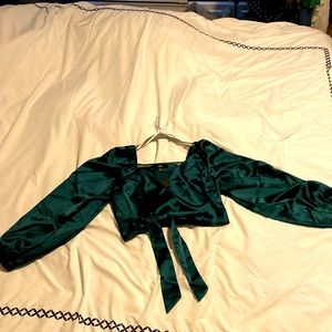 Lulus Satin crop top